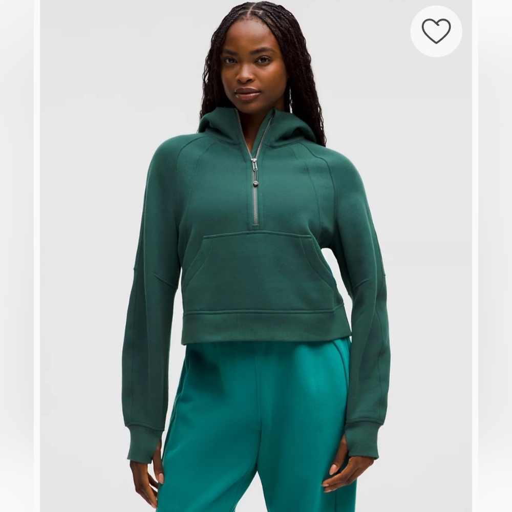 lululemon athletica Forest Green Half-Zip Hoodie